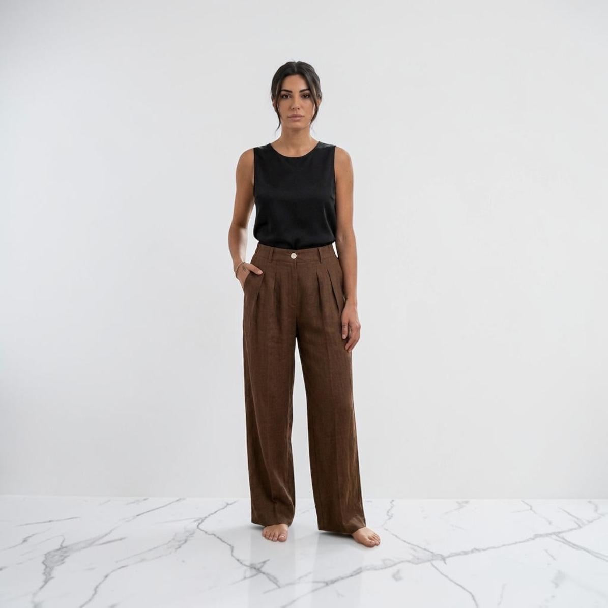 Pantalone lino justwest 12664