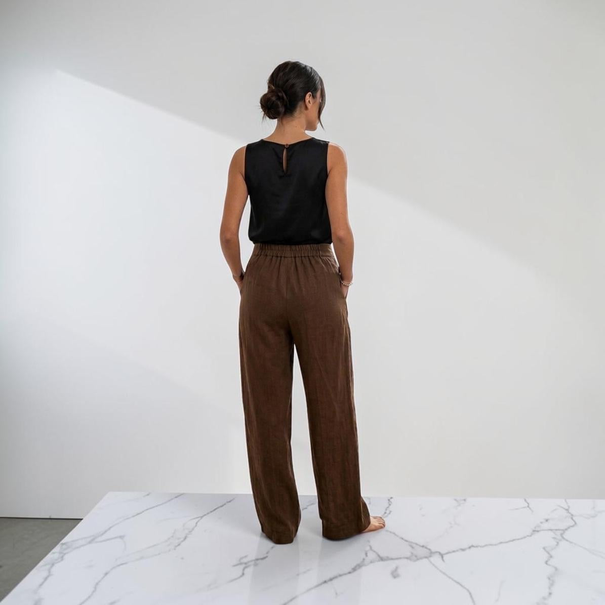 Pantalone lino justwest 12664