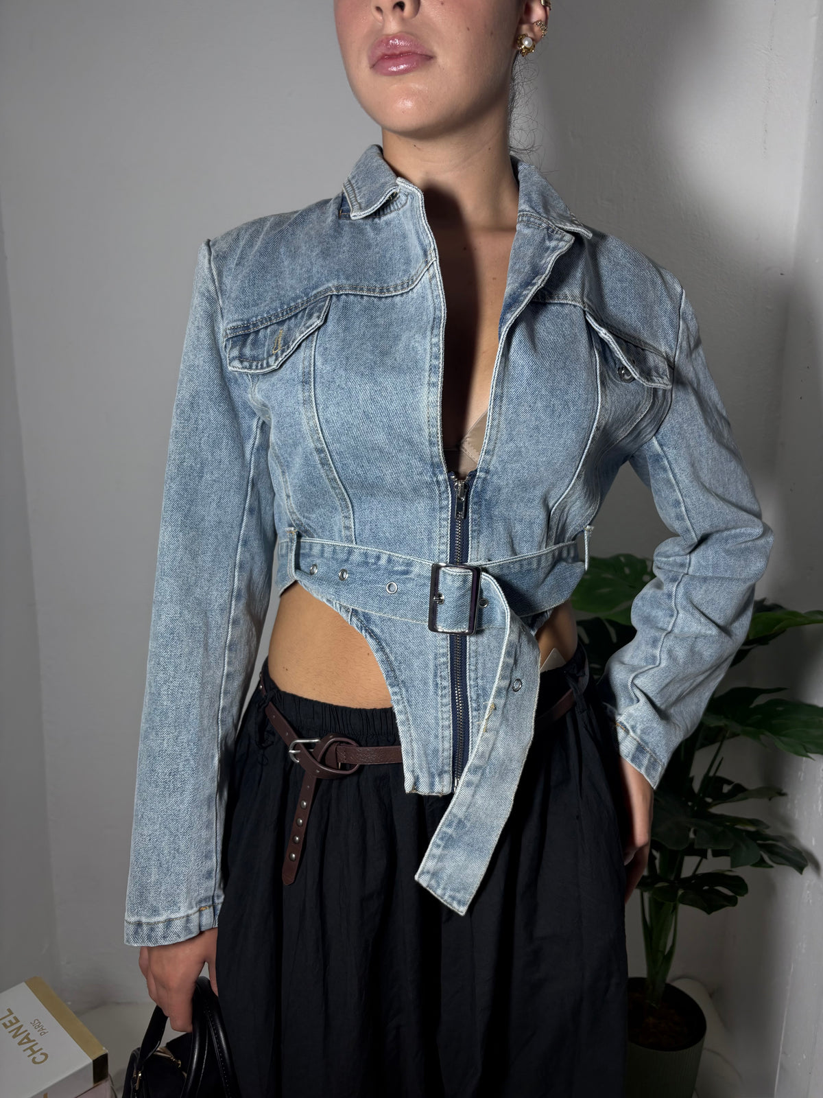 Giacca denim crop 2703