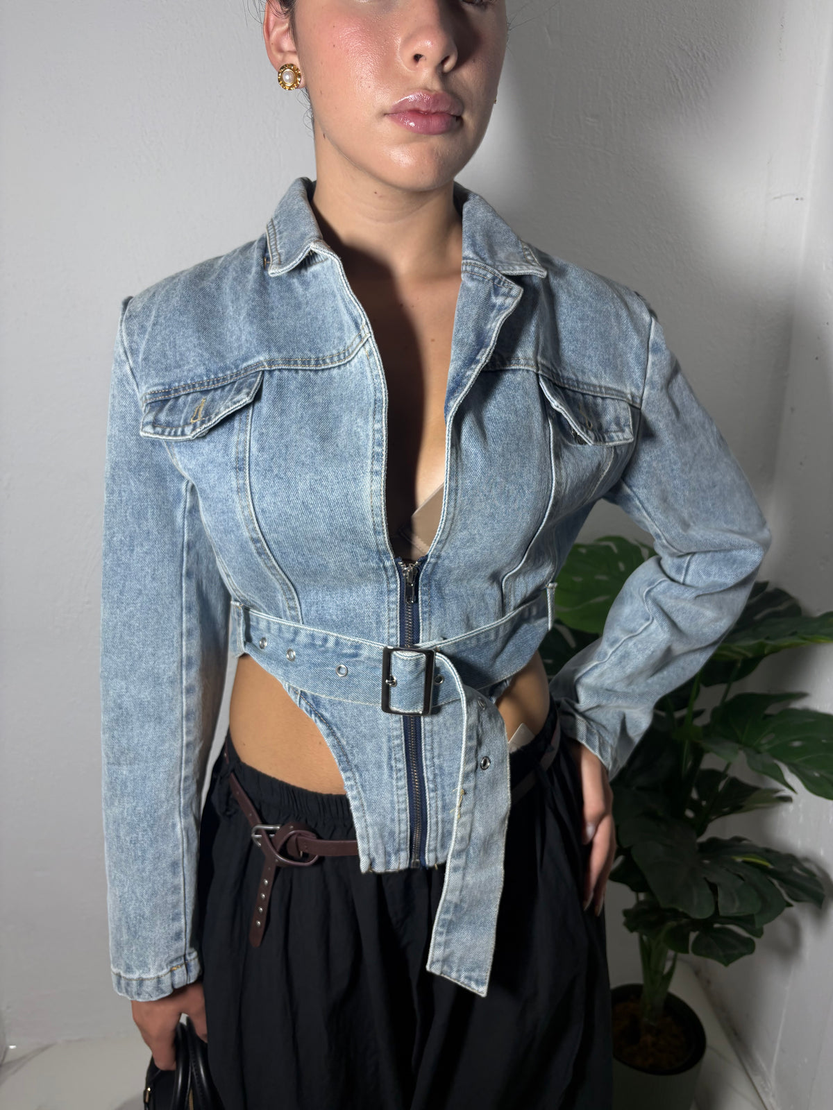 Giacca denim crop 2703