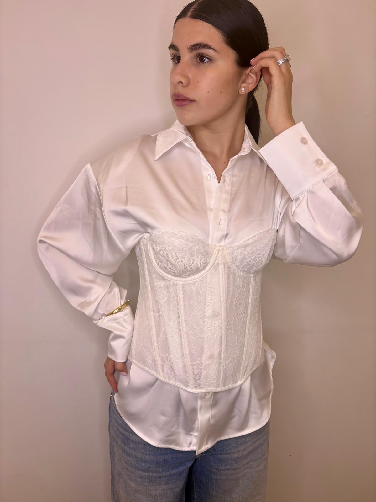 Camicia justwest in raso con spalline JW1912