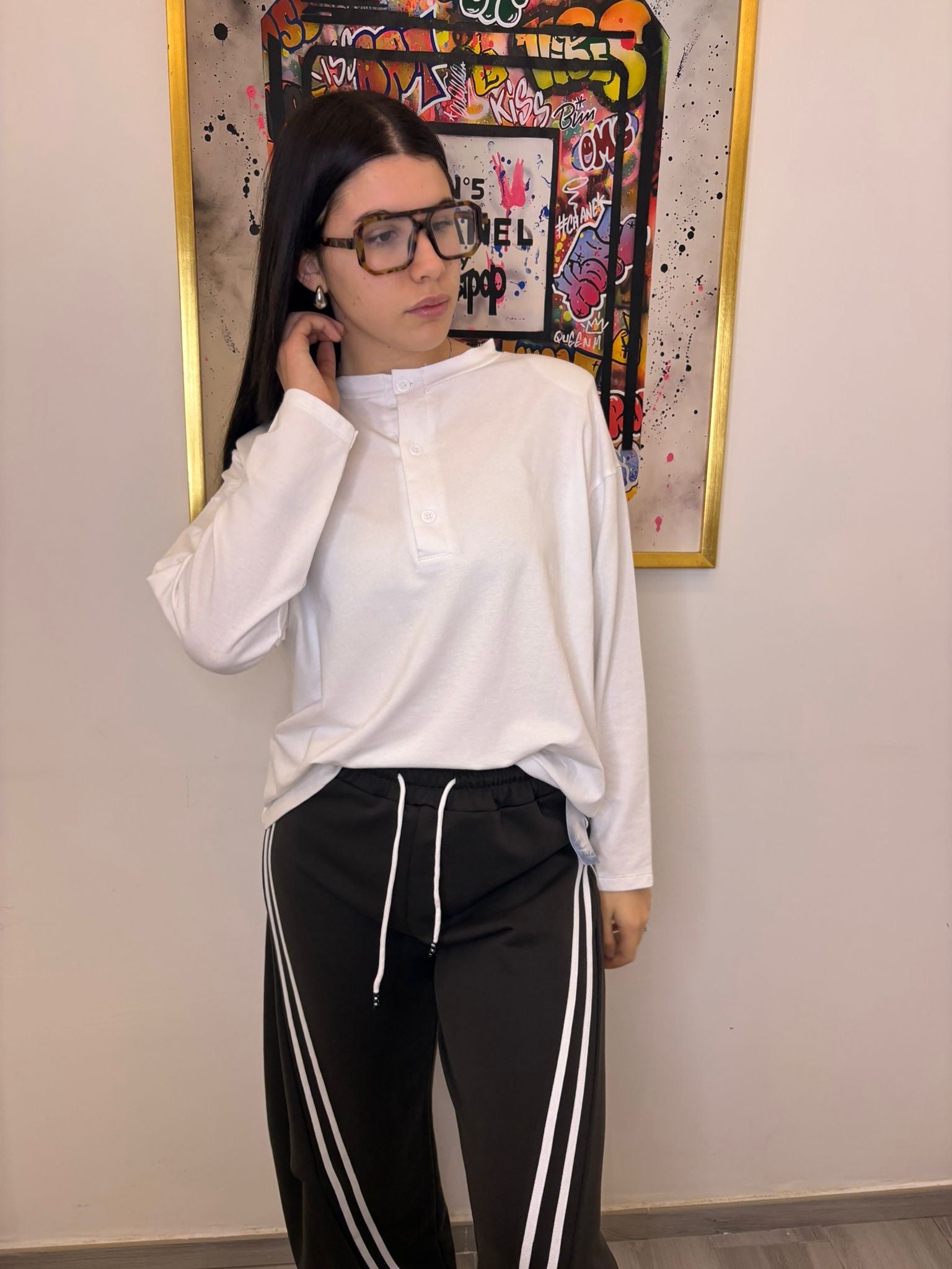 Pantalone enjoy con bande F9880