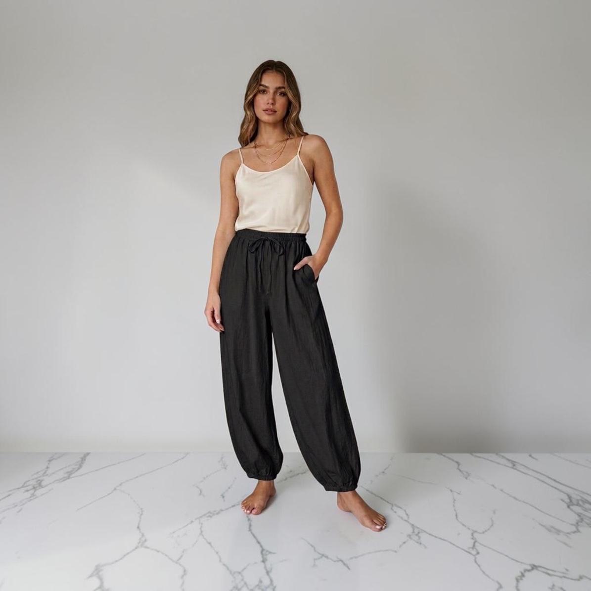 Pantalone lino baloon 63256