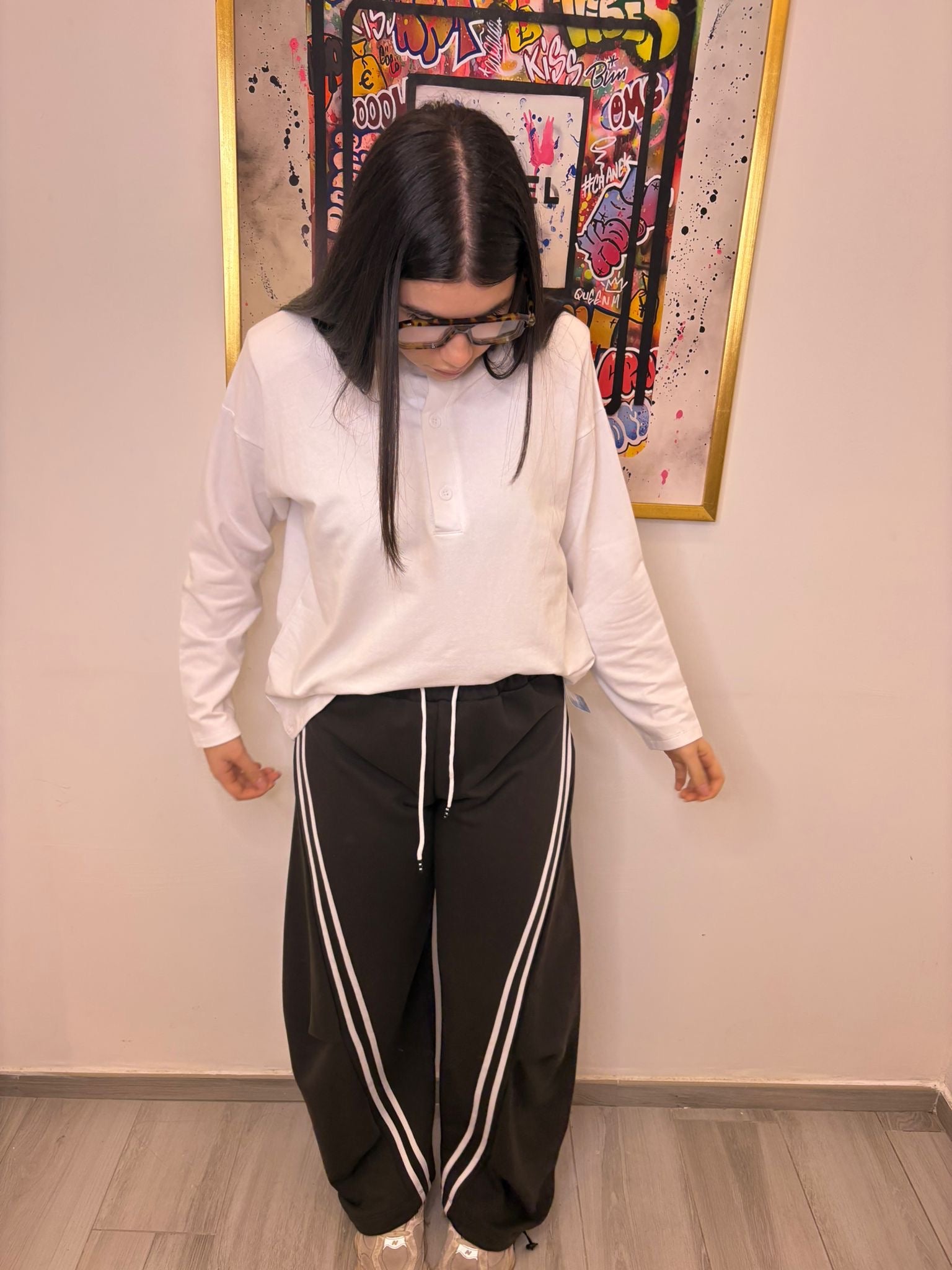Pantalone enjoy con bande F9880