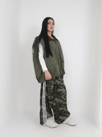 Smanicato con collo in camoscio Lumina Oversize