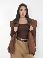 Pantalone in velluto a costine con cintura