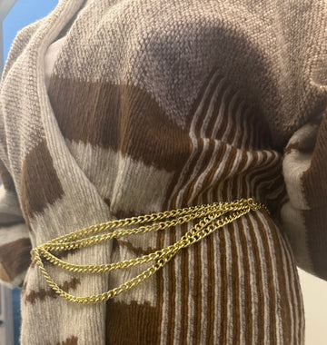 Cintura catena dorata regolabile