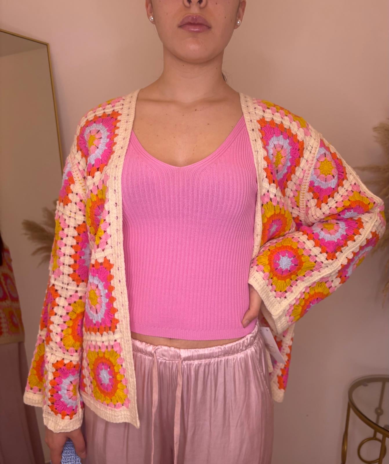 Cardingan uncinetto Yy67