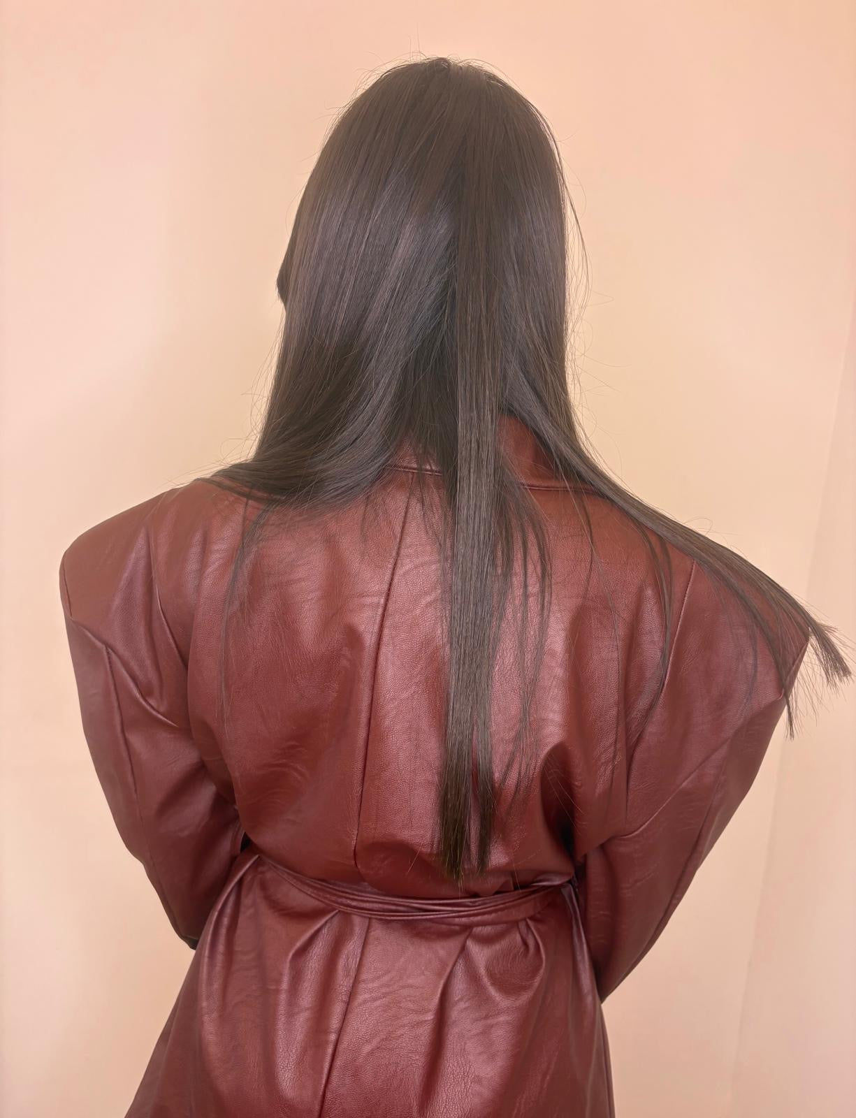 Giacca con spalline semilpelle 4568