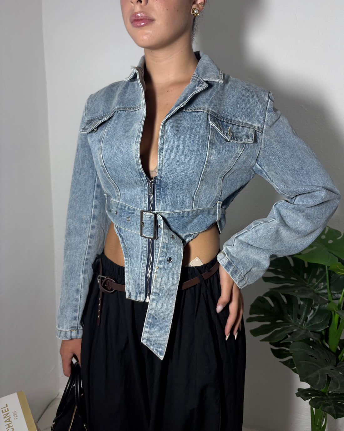 Giacca denim crop 2703