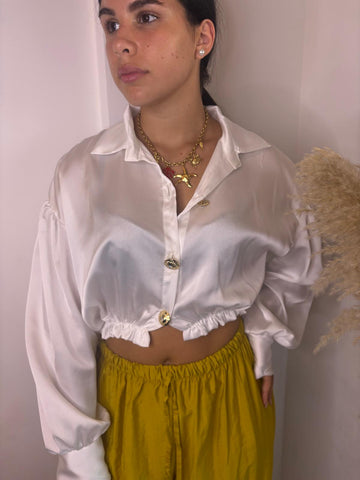 Camicia crop diamante 9090
