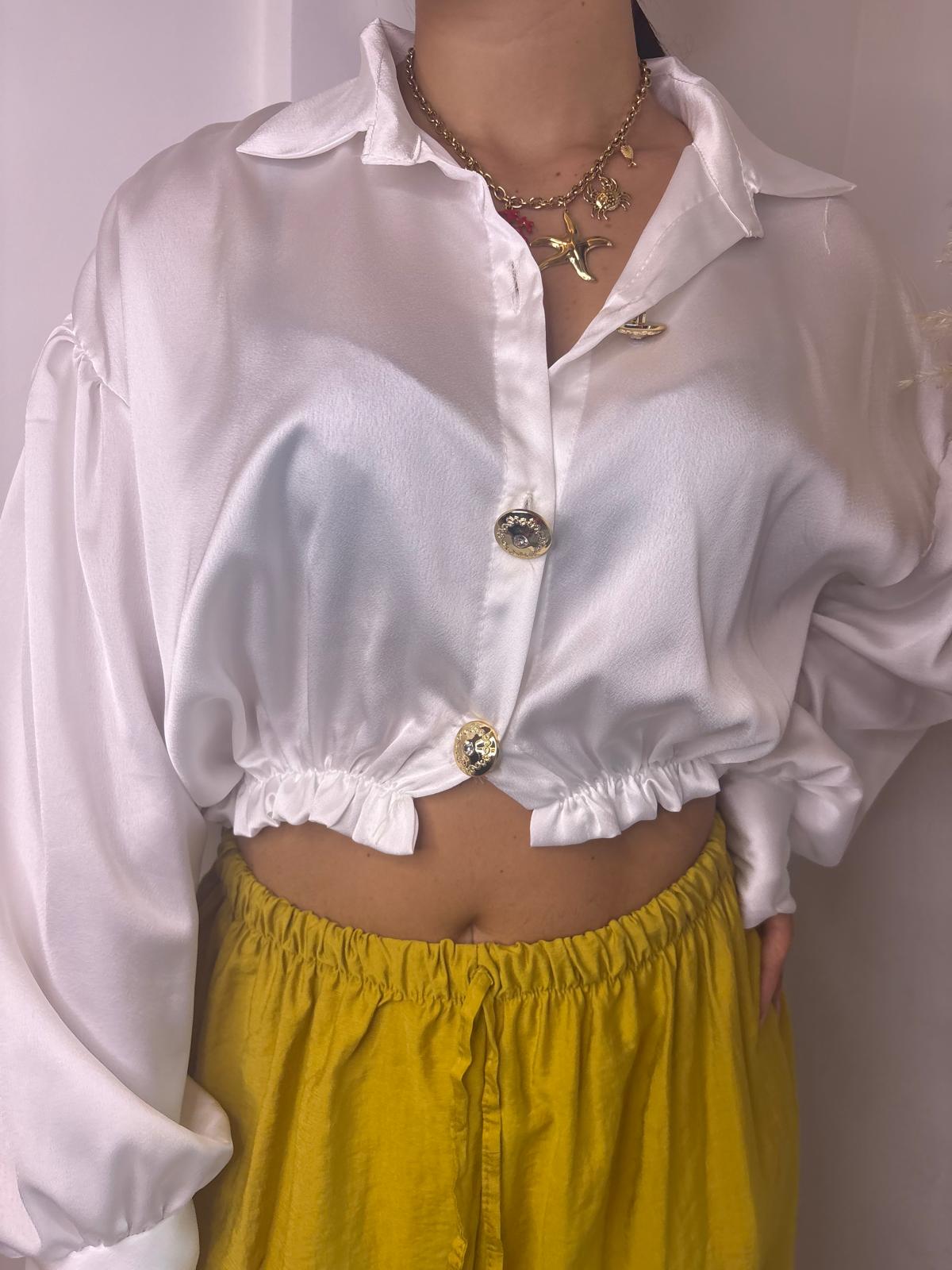 Camicia crop diamante 9090