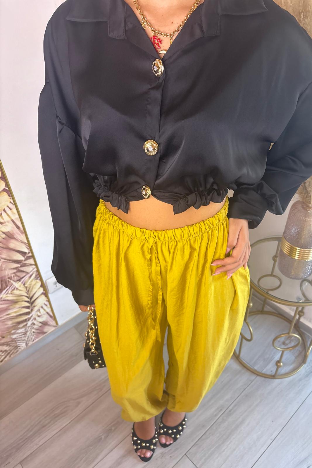 Camicia crop diamante 9090