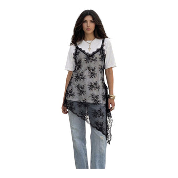 Maglia assimetrica in pizzo 7878