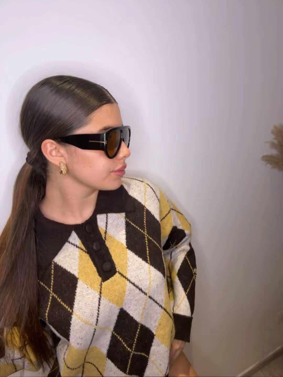 Polo in cashmere a rombi