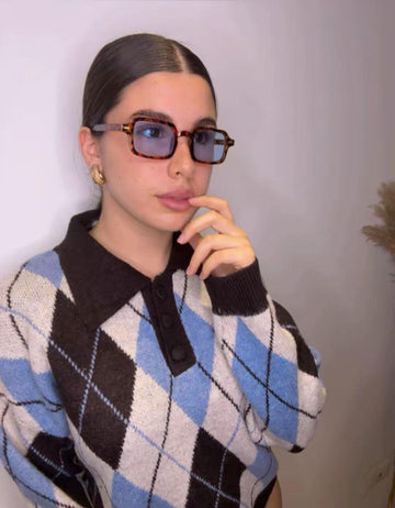 Polo cashmere a rombi