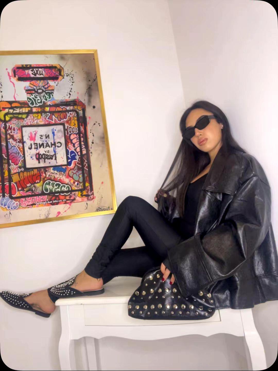 scarpe borchiate nera
