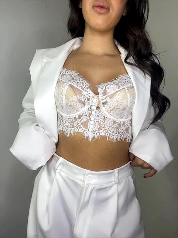 Bustino crop in pizzo 8719