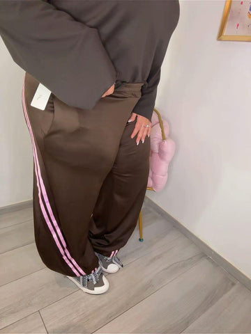 Pantalone con bande rosa P02M