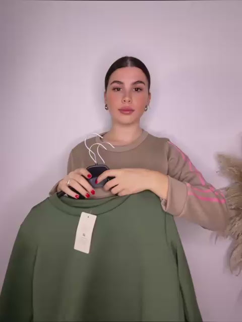 Felpa con bande laterali